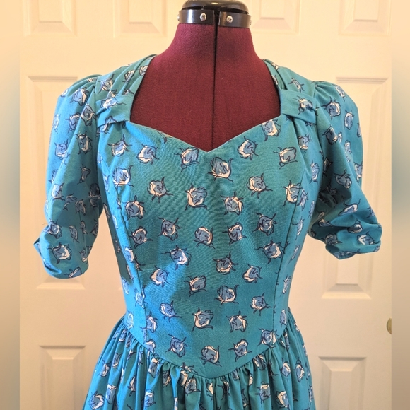 Vintage Laura Ashley Summer Cotton Dress, 12, EUC - Picture 3 of 9